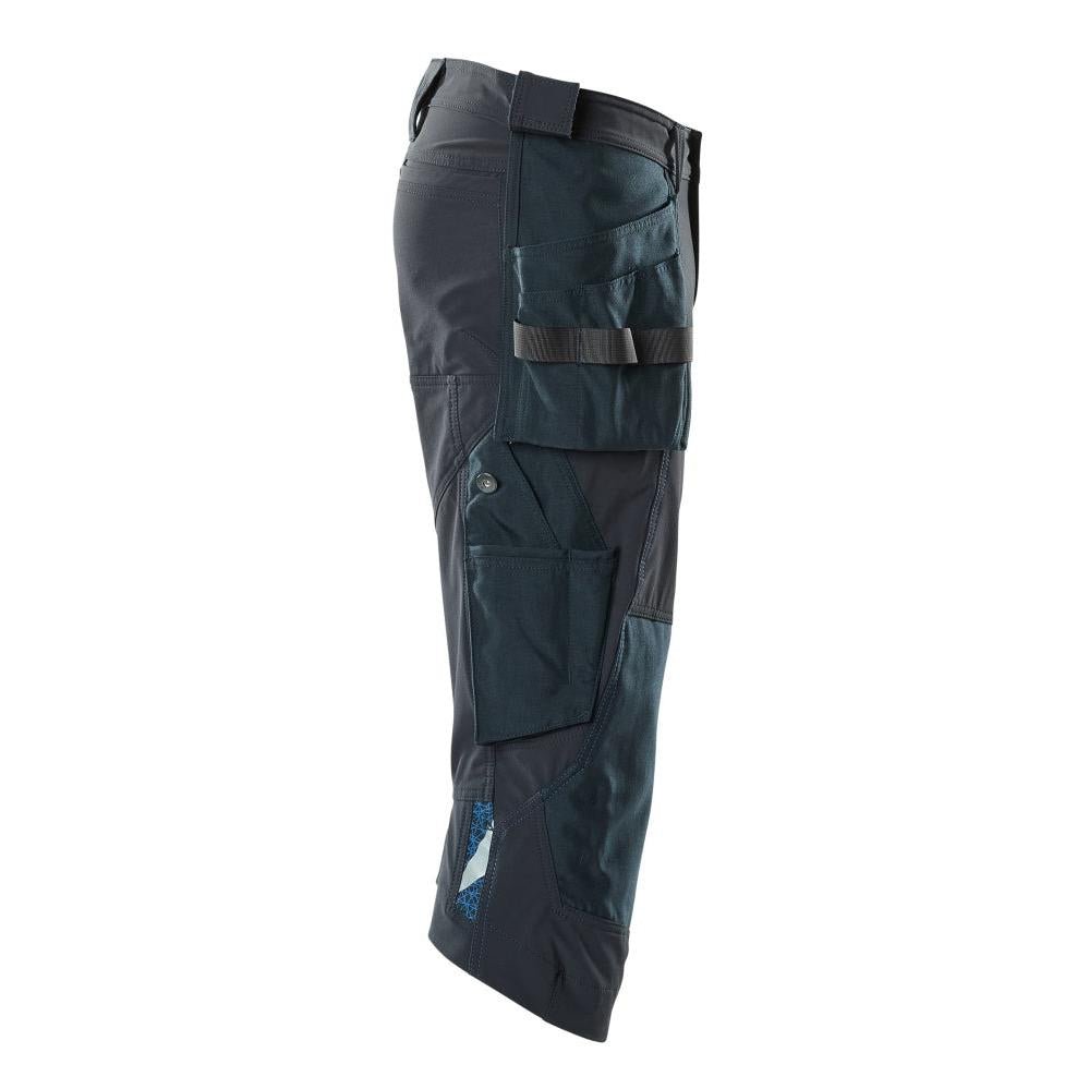 Dreiviertel-Hose, Hängetaschen, Stretch Handwerker-Dreiviertel-Hose