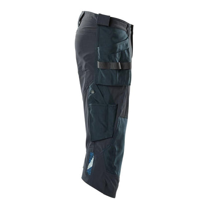 Dreiviertel-Hose, Hängetaschen, Stretch Handwerker-Dreiviertel-Hose