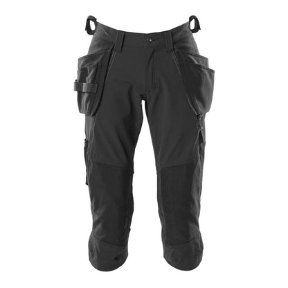 Dreiviertel-Hose, Hängetaschen, Stretch Handwerker-Dreiviertel-Hose