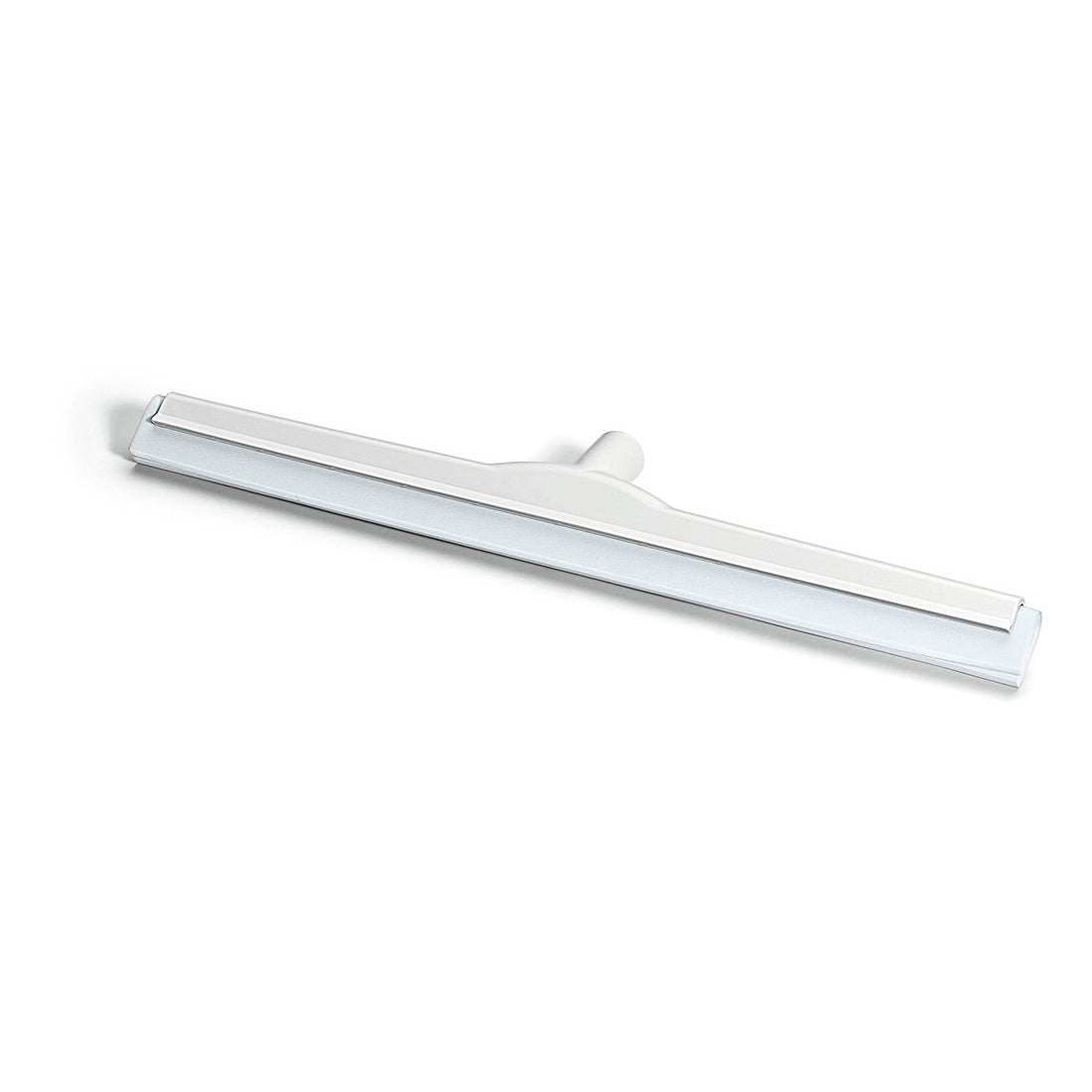 Der Nölle Profi Brush HACCP Wasserschieber 60 cm, glasfaserverstärkt, weiß (1 Stück) von Nölle Profi Brush Bürsten- & Pinseltechnik e.K. verfügt über ein flaches Gummiblatt und eine zentrale Fassung - ideal für die hygienische Bodenreinigung.