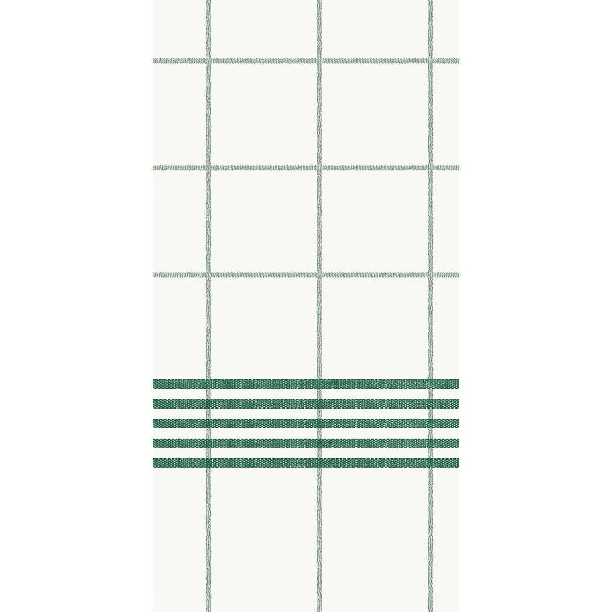 Ein weißer Hintergrund mit einem Gitter aus dünnen grünen Linien. Unten kreuzen vier dickere grüne Linien mehrere Quadrate und spiegeln die hochwertige Eleganz des Dunisoft-Servietten 48 x 48 cm 1/8 Buchfalz Handtuches der Duni GmbH wider.