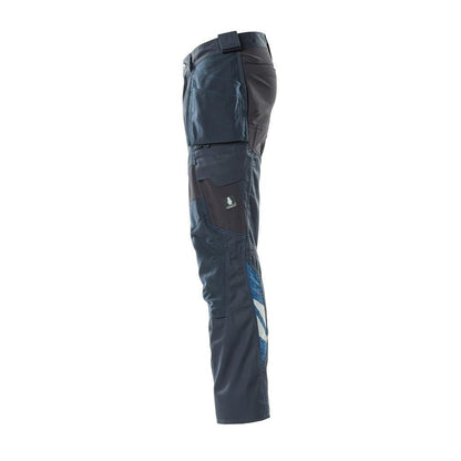 Pantalon avec poches suspendues, pantalon empiècements stretch