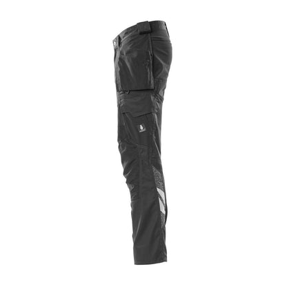 Pantalon avec poches suspendues, pantalon empiècements stretch