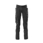 Pantalon avec poches genoux, pantalon empiècements stretch, noir