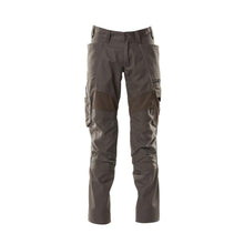 Pantalon avec poches genoux, pantalon empiècements stretch, anthracite foncé