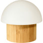 Le bougeoir LED en bambou (105x110 mm) de Duni GmbH, au design élégant, a été photographié sur un fond blanc - un choix élégant pour un éclairage durable. Emballage : 1 pièce.