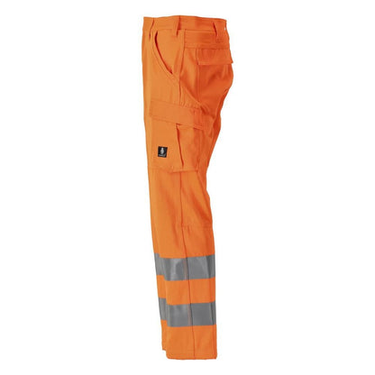 Pantalon, poches cuisses, pantalon uni, orange haute visibilité