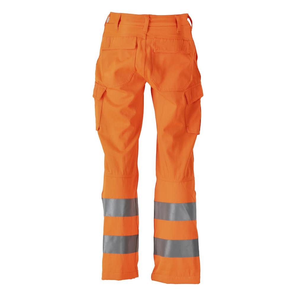 Pantalon, poches cuisses, pantalon uni, orange haute visibilité