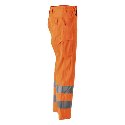 Pantalon, poches cuisses, pantalon uni, orange haute visibilité