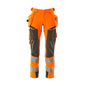 Pantalon avec poches suspendues, pantalon ULTIMATE STRETCH, orange haute visibilité/anthracite foncé