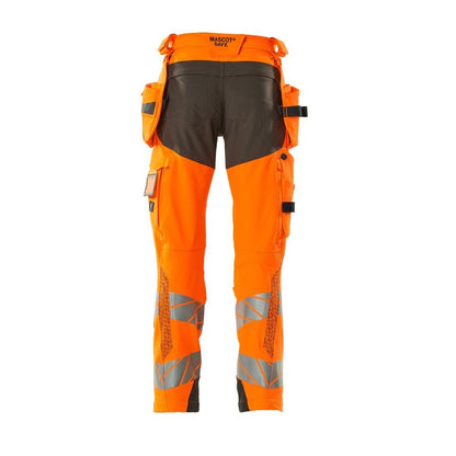 Pantalon avec poches suspendues, pantalon ULTIMATE STRETCH, orange haute visibilité/anthracite foncé