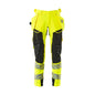 Pantalon avec poches suspendues, pantalon ULTIMATE STRETCH, jaune/noir haute visibilité