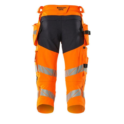 Dreiviertel-Hose, Hängetaschen, Stretch Dreiviertel-Hose