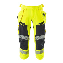 Dreiviertel-Hose, Hängetaschen, Stretch Dreiviertel-Hose