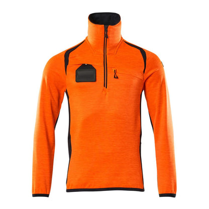 Fleecepullover mit kurzem Reißverschluss Microfleecejacke