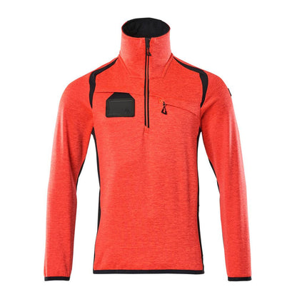 Fleecepullover mit kurzem Reißverschluss Microfleecejacke