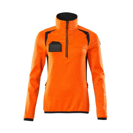 Pull polaire avec fermeture éclair courte, veste micropolaire femme