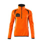 Fleecepullover mit kurzem Zipper, Damen Microfleecejacke