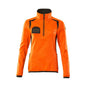 Fleecepullover mit kurzem Zipper, Damen Microfleecejacke