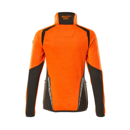 Fleecepullover mit kurzem Zipper, Damen Microfleecejacke