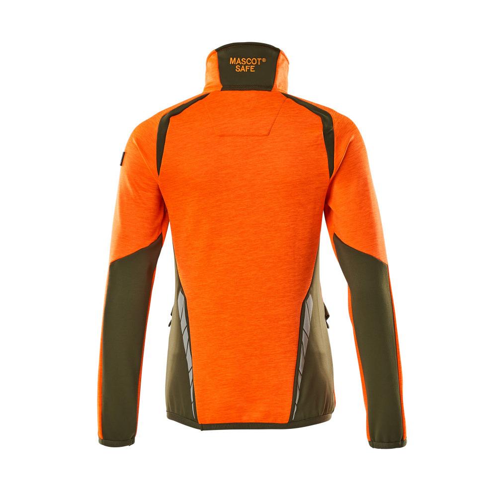 Fleecepullover mit kurzem Zipper, Damen Microfleecejacke