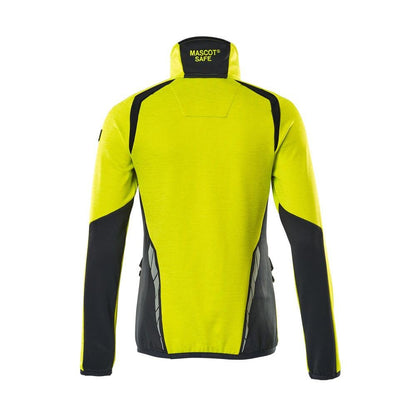 Fleecepullover mit kurzem Zipper, Damen Microfleecejacke