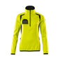Fleecepullover mit kurzem Zipper, Damen Microfleecejacke