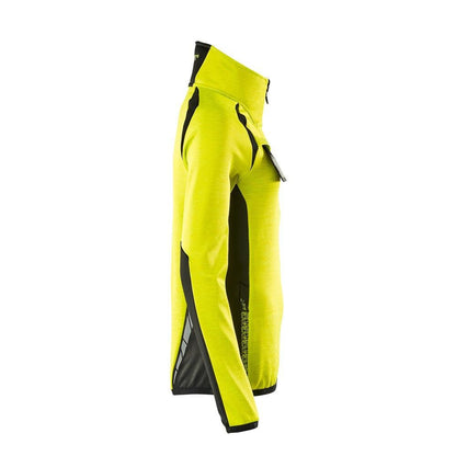 Fleecepullover mit kurzem Zipper, Damen Microfleecejacke