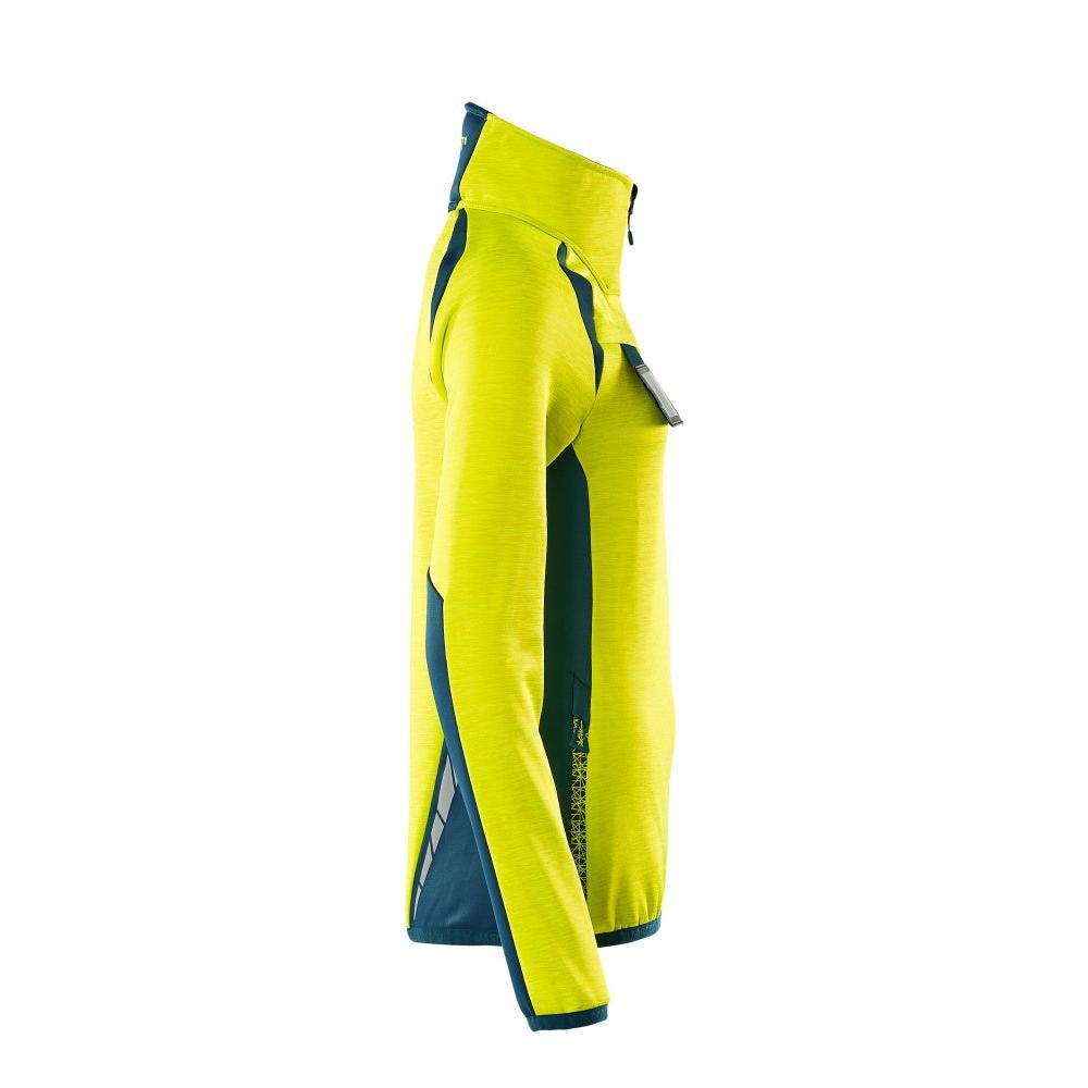 Fleecepullover mit kurzem Zipper, Damen Microfleecejacke