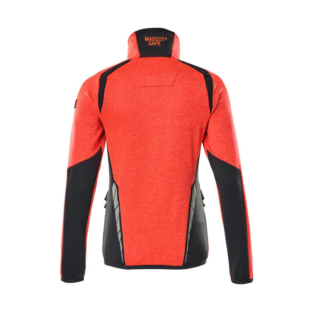 Fleecepullover mit kurzem Zipper, Damen Microfleecejacke