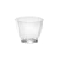 Das Duni GmbH Portionsglas Crystallo 65 ml aus transparentem PLA ist mit den Markierungen 4 cl und 5 cl auf weißem Hintergrund abgebildet. Die Packung enthält 40 Stück.