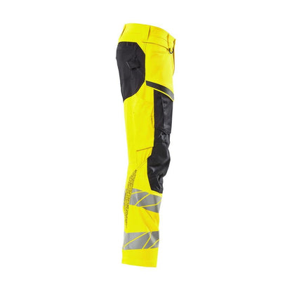 Pantalon avec poches genoux, pantalon empiècements stretch