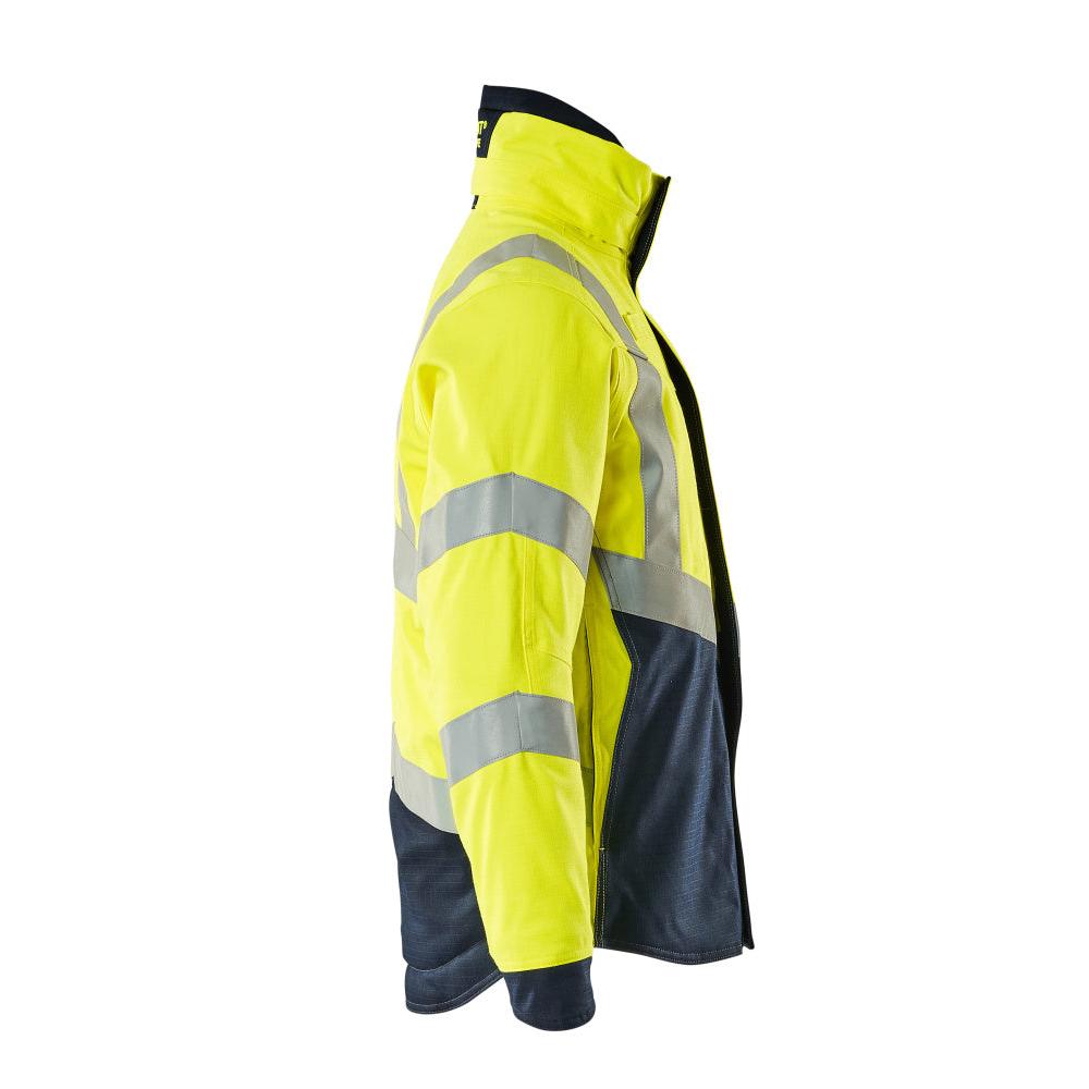Veste d'hiver avec doublure matelassée Veste pilote Multisafe, jaune haute visibilité/noir-bleu