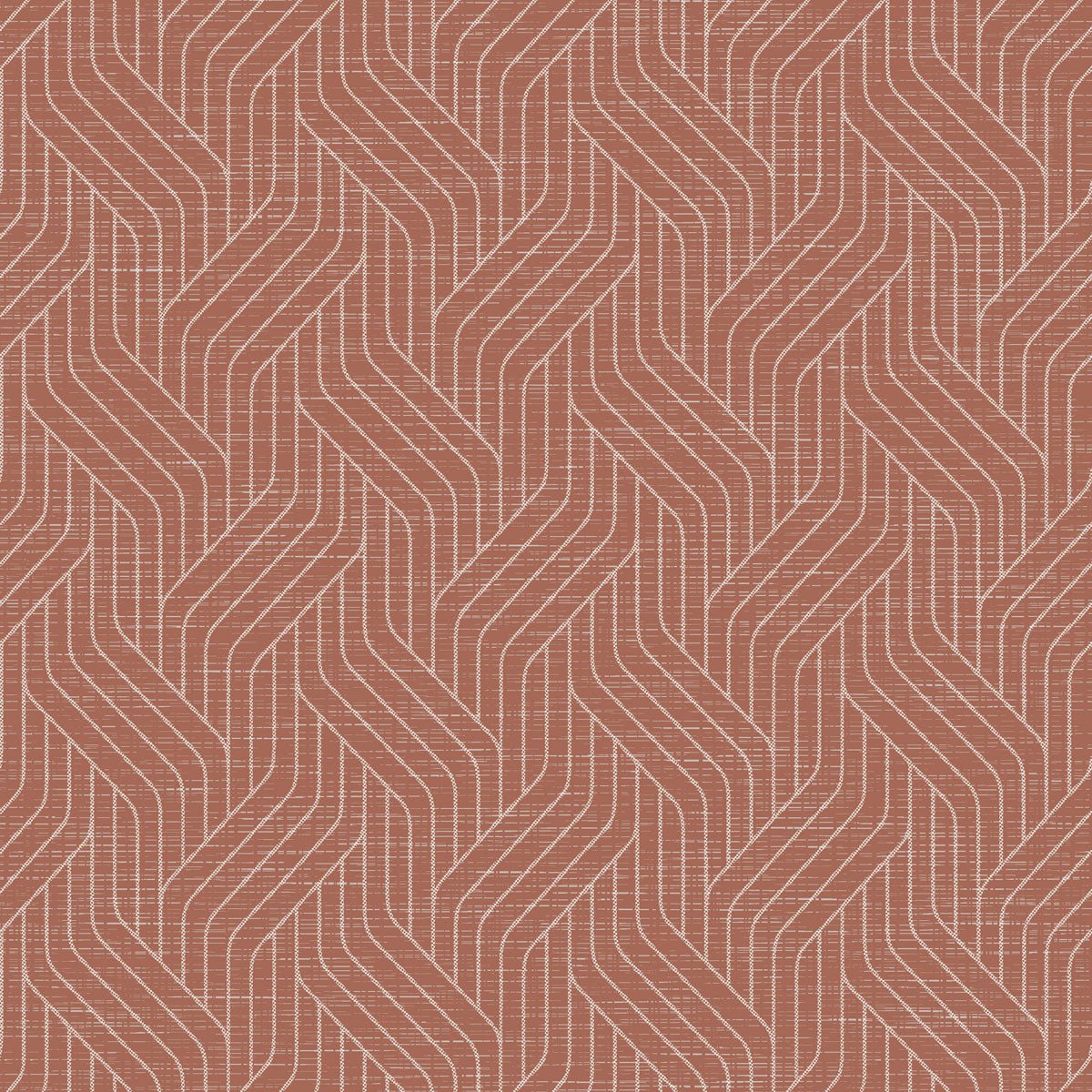 Les serviettes Dunisoft 40 x 40 cm 1/4 pli de Duni GmbH présentent un motif à chevrons répétitif avec de fines lignes blanches en forme de V sur un rouge atténué, donnant aux serviettes de haute qualité un look moderne légèrement texturé.