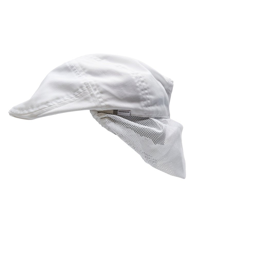 Schiebermütze mit Haarnetz Schiebermützen, weiss