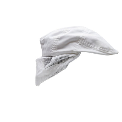 Schiebermütze mit Haarnetz Schiebermützen, weiss