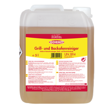 Der 5L Dr. Schnell HORNIT Grill- und Backofenreiniger von DR.SCHNELL GmbH & Co. KGaA kommt in einem durchsichtigen Kanister mit weißem Deckel und gelb-rotem Etikett daher - ideal für die kraftvolle Küchenhygiene.
