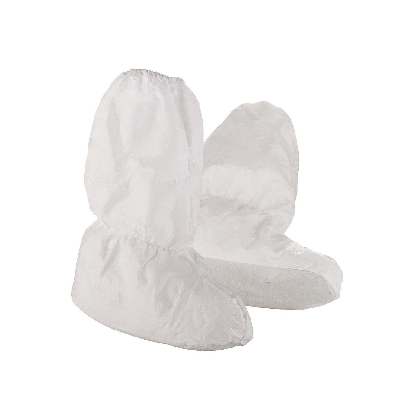 Kimberly-Clark GmbH KleenGuard® A40 Leichter Überziehstiefel - Weiß, Universalgröße: Einweg-Überziehstiefel mit elastischem Abschluss für zuverlässigen Schutz von Schuhen und Unterschenkeln in Reinraum- oder Medizinbereichen. 100 Stück/Karton.