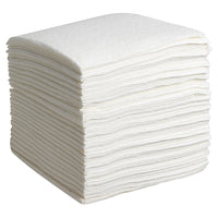Ein Stapel WypAll® L40 PowerClean Viertelgefaltete Wischtücher von Kimberly-Clark in Weiß (18x56), ideal für alle Reinigungslösungen und -aufgaben.