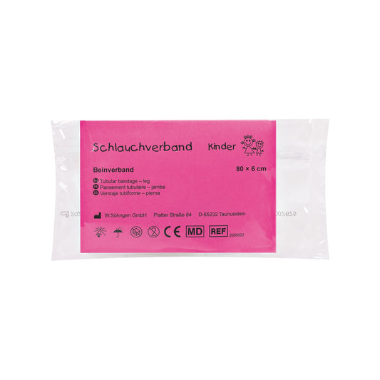 WS - Bandage tubulaire élastique pour enfants, 0,8 m x 6,0 cm
