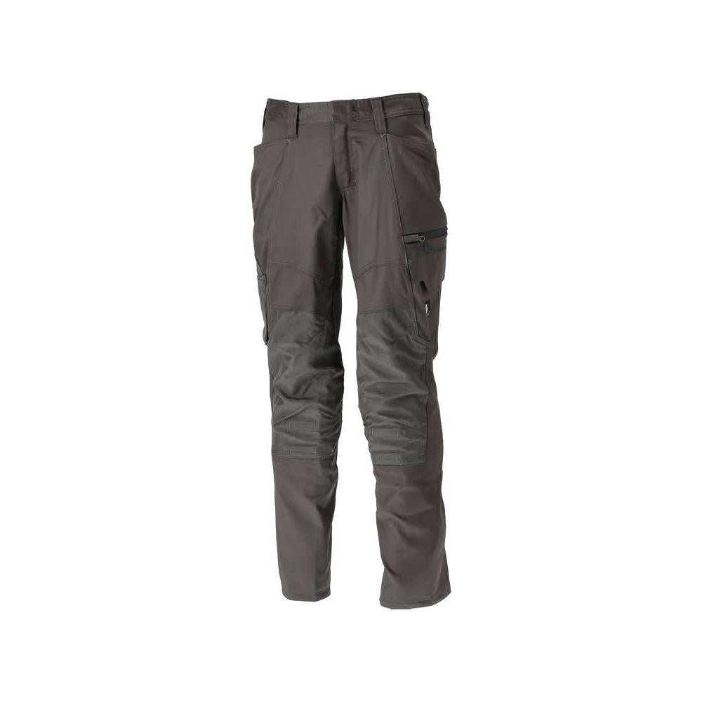 Pantalon avec poches genoux, coton+, pantalon clair, anthracite foncé