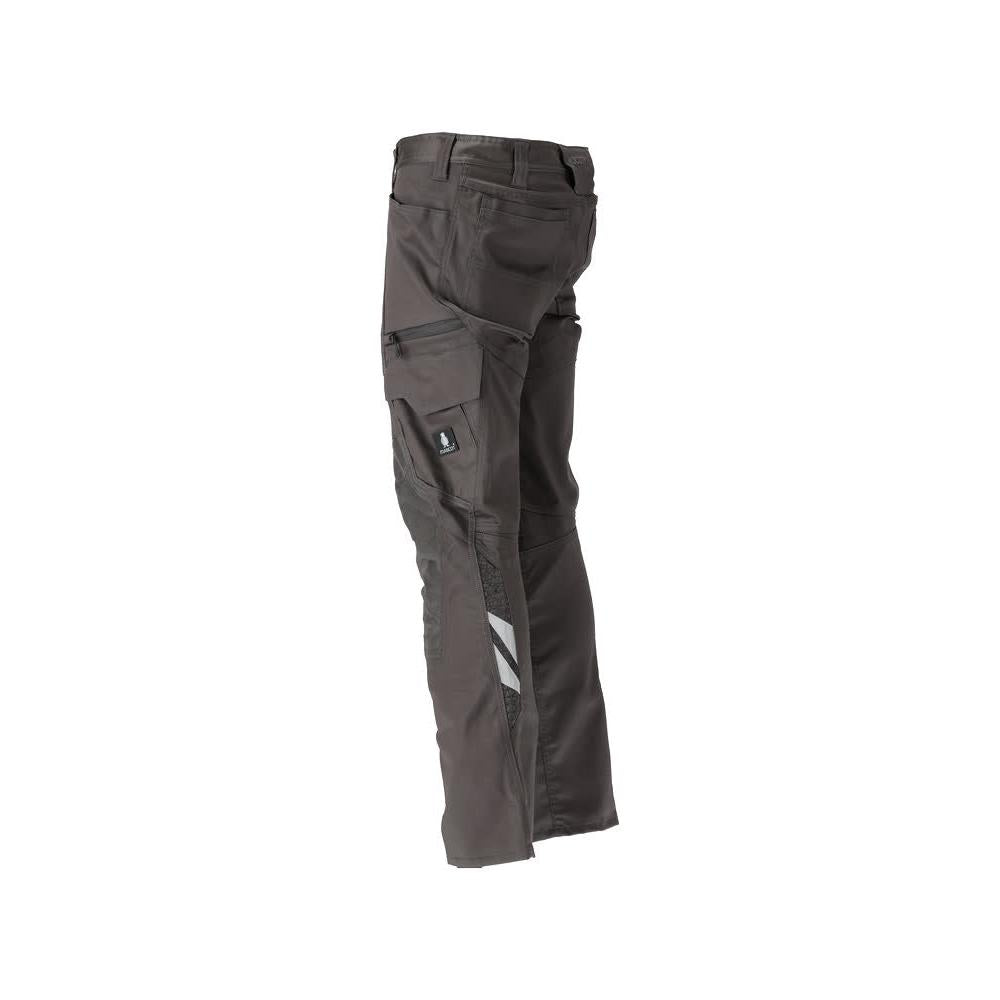 Pantalon avec poches genoux, coton+, pantalon clair, anthracite foncé