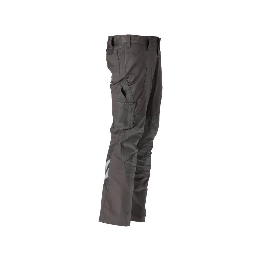 Pantalon avec poches genoux, coton+, pantalon clair, anthracite foncé
