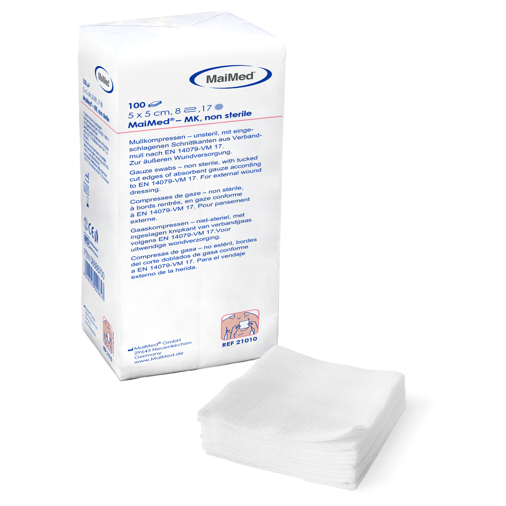 Compresses de gaze MaiMed-MK non stériles de 100 pièces/sac en papier