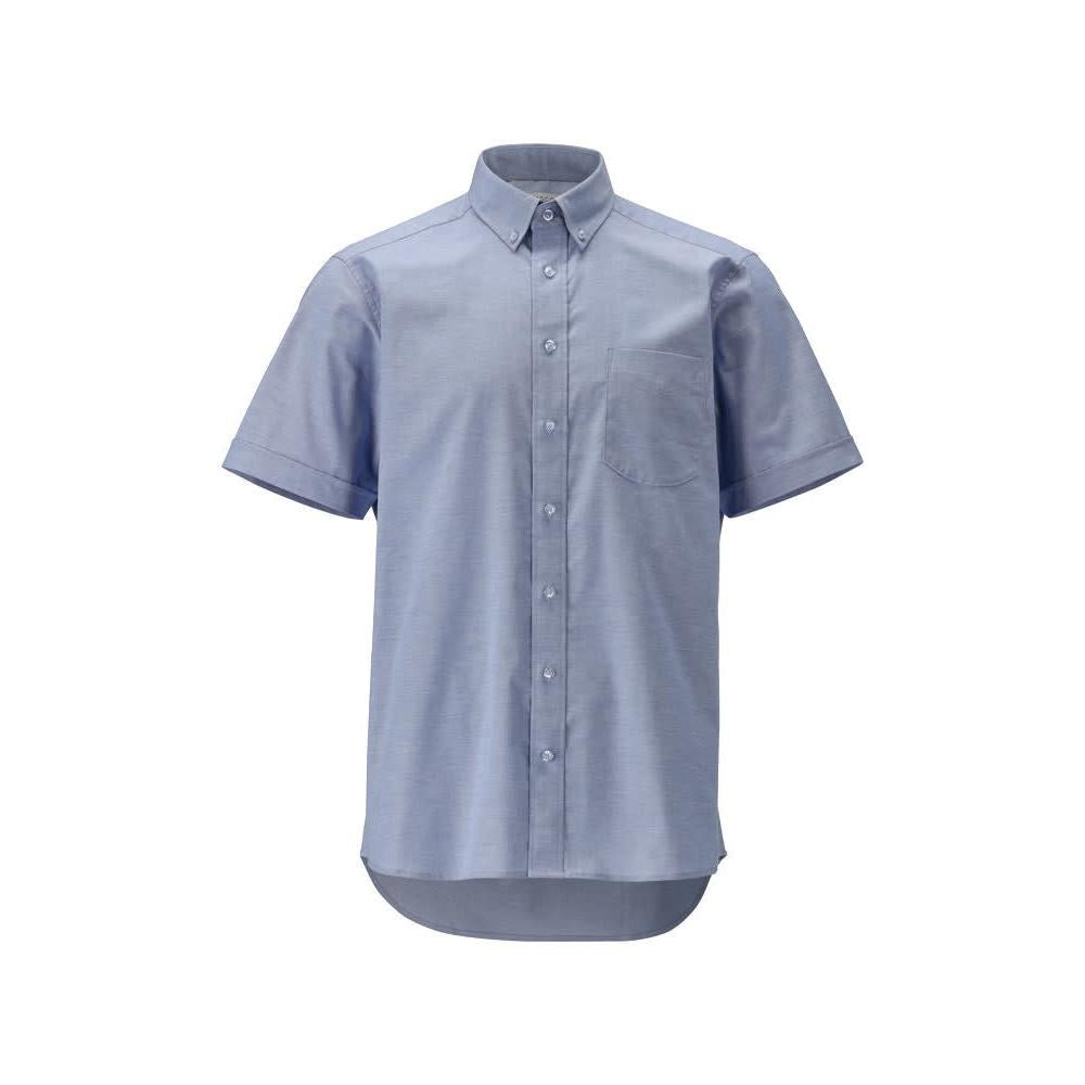 Chemise, manches courtes, coupe moderne, stretch, bleu clair