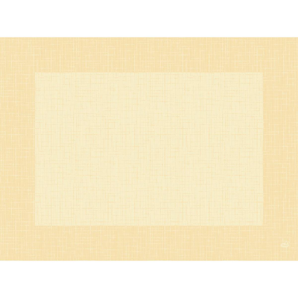 Ein rechteckiger beiger Urkundenhintergrund mit Kreuzschraffur und dunklerem Rand - ideal für die Überreichung von Auszeichnungen im Zusammenhang mit Bio-Dunicel-Sets 30x40 Linnea cream von Duni GmbH (hochwertige Tischsets, Packung à 100 Stück). Die Mitte ist frei für Ihren Text.