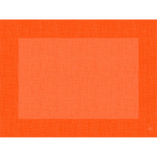 Ein rechteckiges Bild mit gitterartigem Muster spiegelt das Bio-Dunicel-Sets 30x40 Linnea, orange von Duni GmbH-hochwertige, biologisch abbaubare Tischsets mit hellem Zentrum und dunklem Rand, perfekt für stilvolle Tischdekoration.