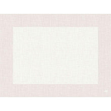 Die Bio-Dunicel-Sets 30x40 Linnea weiß der Duni GmbH sind hochwertige, umweltfreundliche Tischsets mit einem hellrosa, strukturierten Rand und einer weißen, dezent gemusterten Mitte - ideal, um Ihrem Tisch nachhaltige Eleganz zu verleihen.