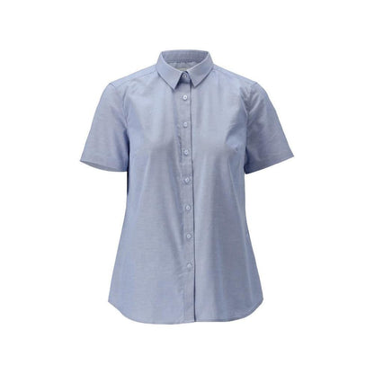 Hemd, Kurzarm, klassische Damen, Stretch Damenbluse, hellblau