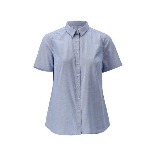 Hemd, Kurzarm, klassische Damen, Stretch Damenbluse, hellblau